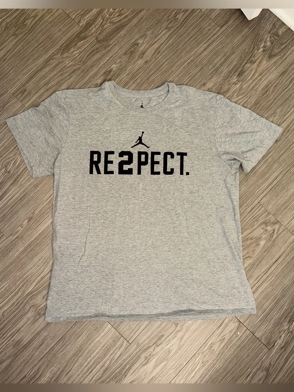 Jordan Brand RE2PECT Gray Graphic T-Shirt Respect size XL